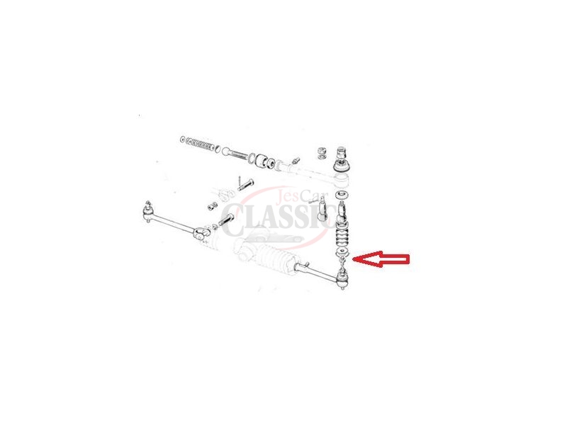 Peugeot 204 / Peugeot 304 / Peugeot 403 / Peugeot 404 - Freio fixação fole do terminal direção