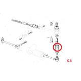 Peugeot 203 / Peugeot 204 / Peugeot 403 / Peugeot 404 - Jogo (4) anilhas terminal direção