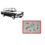 Ford Anglia 105E - Jogo (10) molas de fixação dos frisos embelezadores