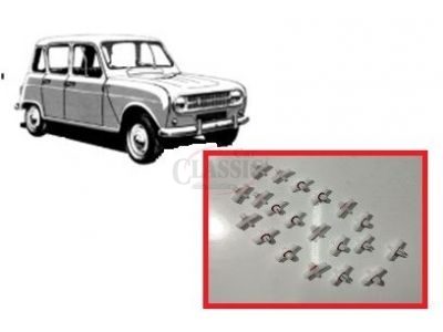 Renault 4 - Jogo (20) Molas de fixação para frisos em metal (1ª geração)
