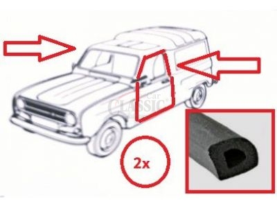Renault 4 F - Jogo (2) Borrachas porta frente
