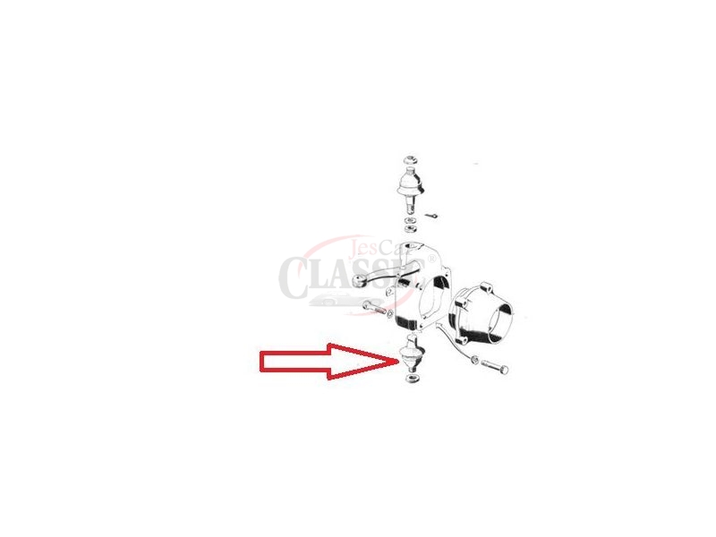 Peugeot J7 / Peugeot J9 - Rótula de suspensão (inferior) direita / esquerda