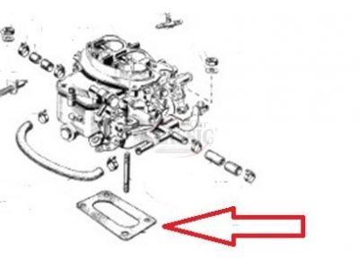 Peugeot 204 / Peugeot 304 - Junta da base do carburador (SOLEX)