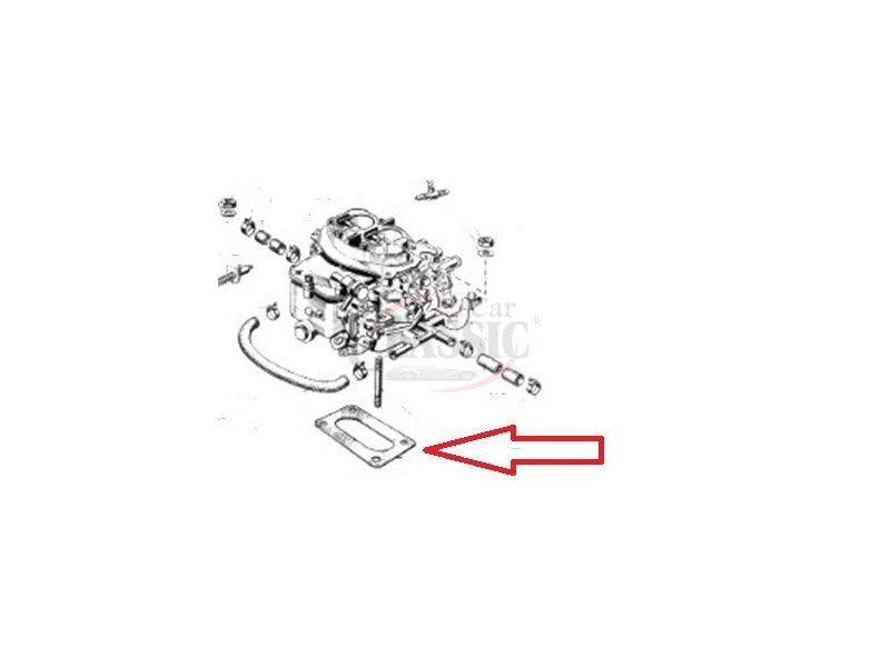 Peugeot 204 / Peugeot 304 - Junta da base do carburador (SOLEX)