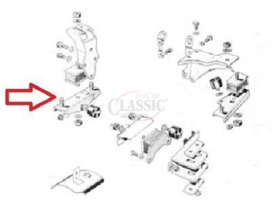 Peugeot 204 / Peugeot 304 - Suporte do apoio motor direito
