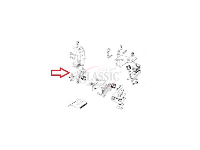 Peugeot 204 / Peugeot 304 - Suporte do apoio motor direito