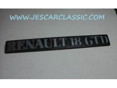 Renault 18 - Emblema traseiro (RENAULT 18 GTD)