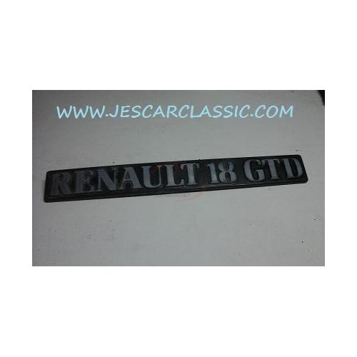Renault 18 - Emblema traseiro (RENAULT 18 GTD)