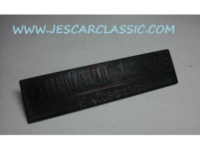 Renault 18 - Emblema traseiro (RENAULT 18 GTS 5 Vitesses)
