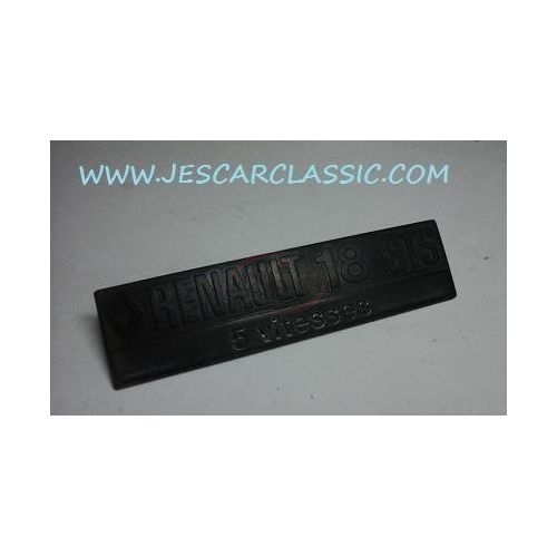 Renault 18 - Emblema traseiro (RENAULT 18 GTS 5 Vitesses)